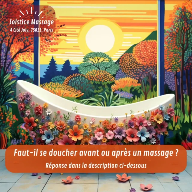 ✨🛁 Faut-il se doucher avant ou après un massage ? 🚿✨

Je reçois souvent cette question au salon, et voici ma réponse 🌿 Chez Solstice Massage, il est demandé de se doucher avant votre séance pour des raisons d'hygiène, mais aussi pour optimiser les bienfaits de votre massage. Voici pourquoi :

1️⃣ Hygiène : Une peau propre garantit une expérience agréable, fluide et saine pour tout le monde ✨️
2️⃣ Meilleure absorption des huiles : Une peau propre absorbe mieux les huiles et lotions, ce qui maximise l’efficacité du soin 🌸💧
3️⃣ Détente préparatoire : Prendre une douche chaude avant le massage aide à détendre vos muscles et à vous préparer mentalement à recevoir le soin dans les meilleures conditions 🧘🏾‍♀️🪷💤

👉 Après votre massage, il n’est pas nécessaire de vous doucher immédiatement. Je vous recommande de laisser les huiles pénétrer votre peau pour prolonger leurs effets bienfaisants 🌼

🔆 Pour celles et ceux qui arrivent directement du travail et n'ont pas eu le temps de se doucher avant le rendez-vous, ou encore pour celles et ceux qui repartent travailler après la séance, je mets à votre disposition une serviette fraîche sur simple demande pour vous rafraîchir.

Je suis là pour faire de ce moment un véritable rayon de soleil dans votre journée 🌞💛

À très vite chez Solstice Massage !

Colombe 🌻✨

#SolsticeMassage #HygièneEtBienÊtre #Massagecalifornien #Massagesuedois #Massagerelaxant #Relaxation